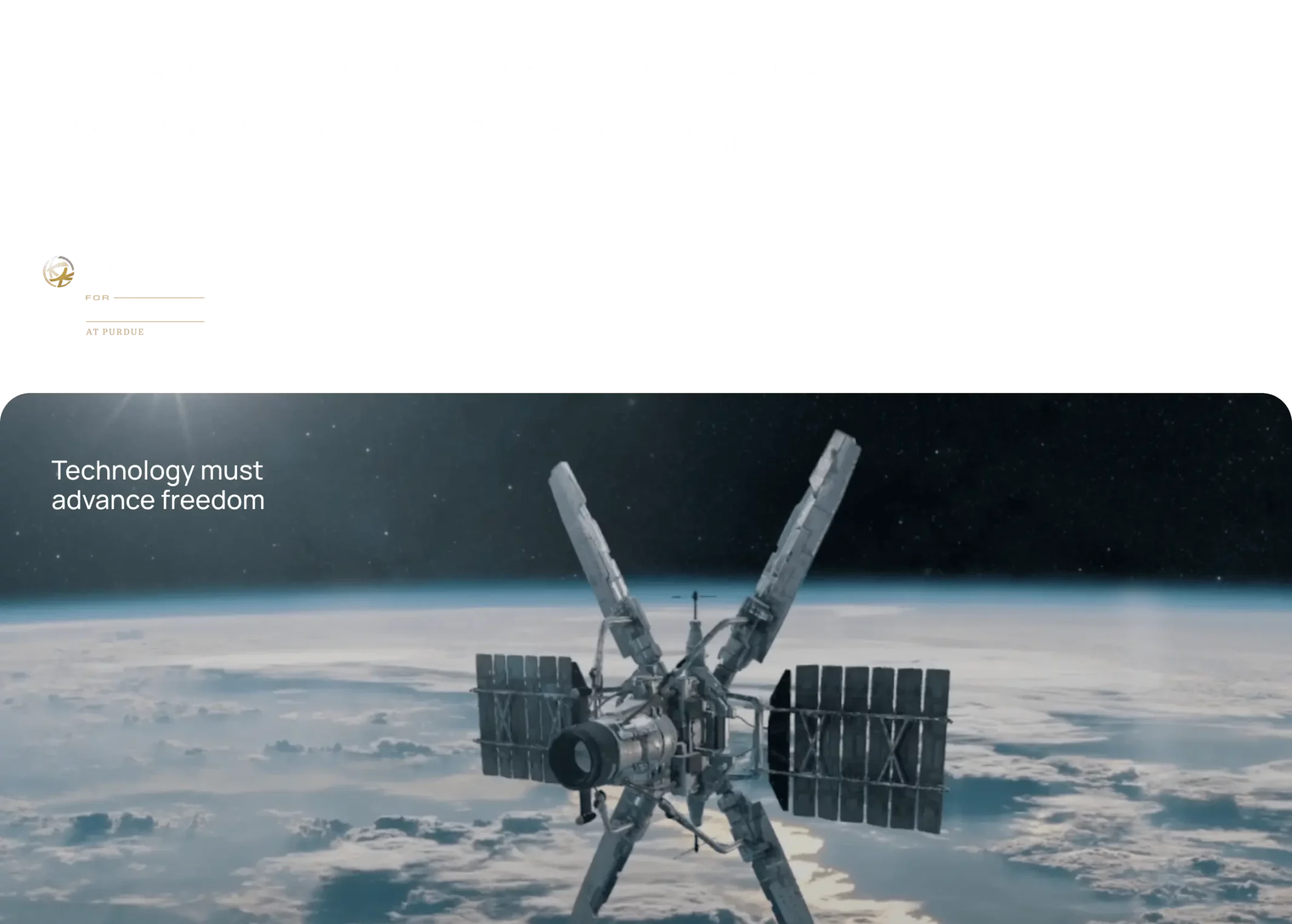 Banner of a modern satellite in space for an educational website design