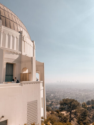 View of Griffith Observatory with Los Angeles in the background