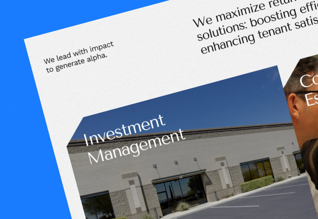 Rising Realty Partners website showcasing its investment management services.